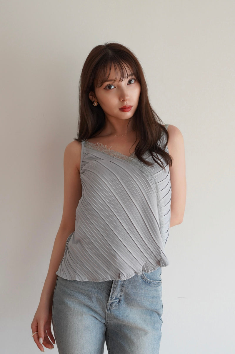 Pleated lace camisole – kicuri