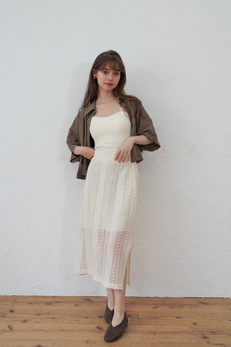 Square lace Pencil Skirt – kicuri