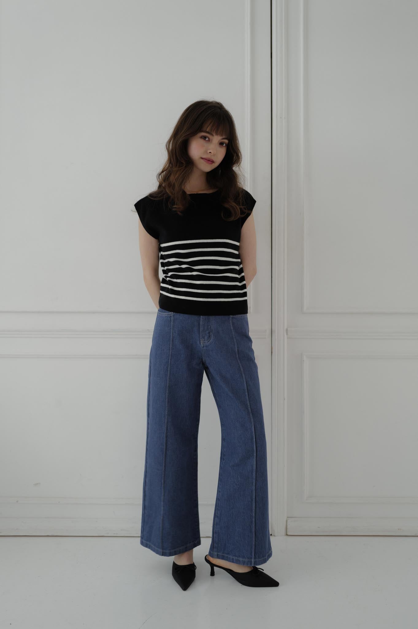 Double Belt Wide Denim – kicuri