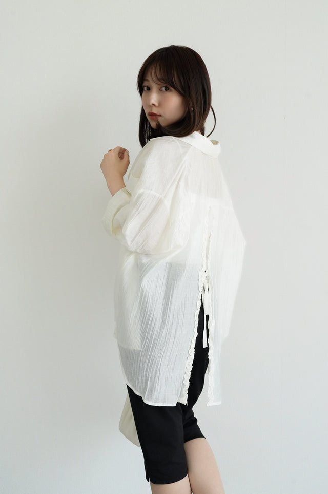 【早割】バッグフリルシアーシャツ(10%OFF)