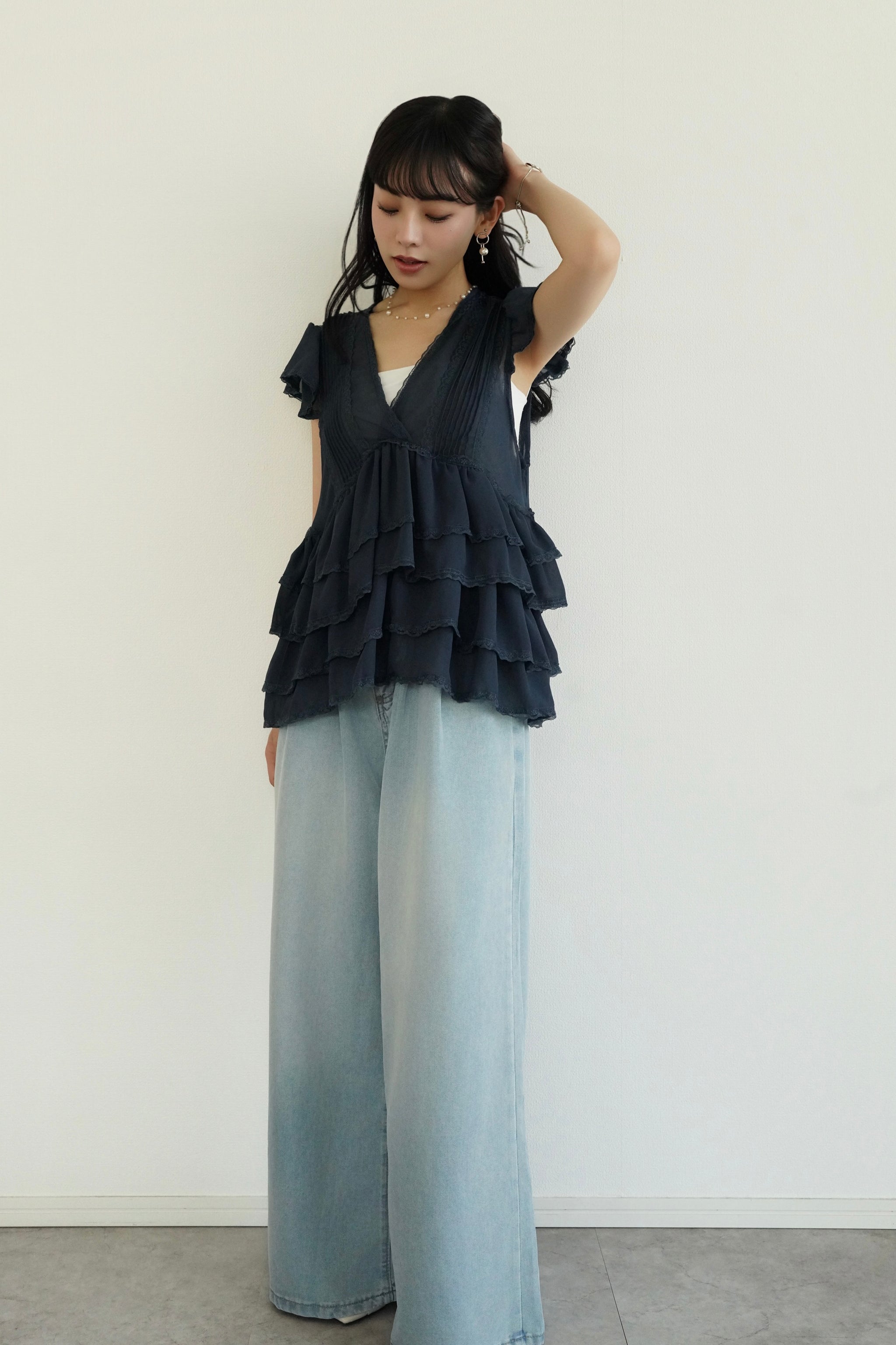 シフォンティアードブラウス – kicuri