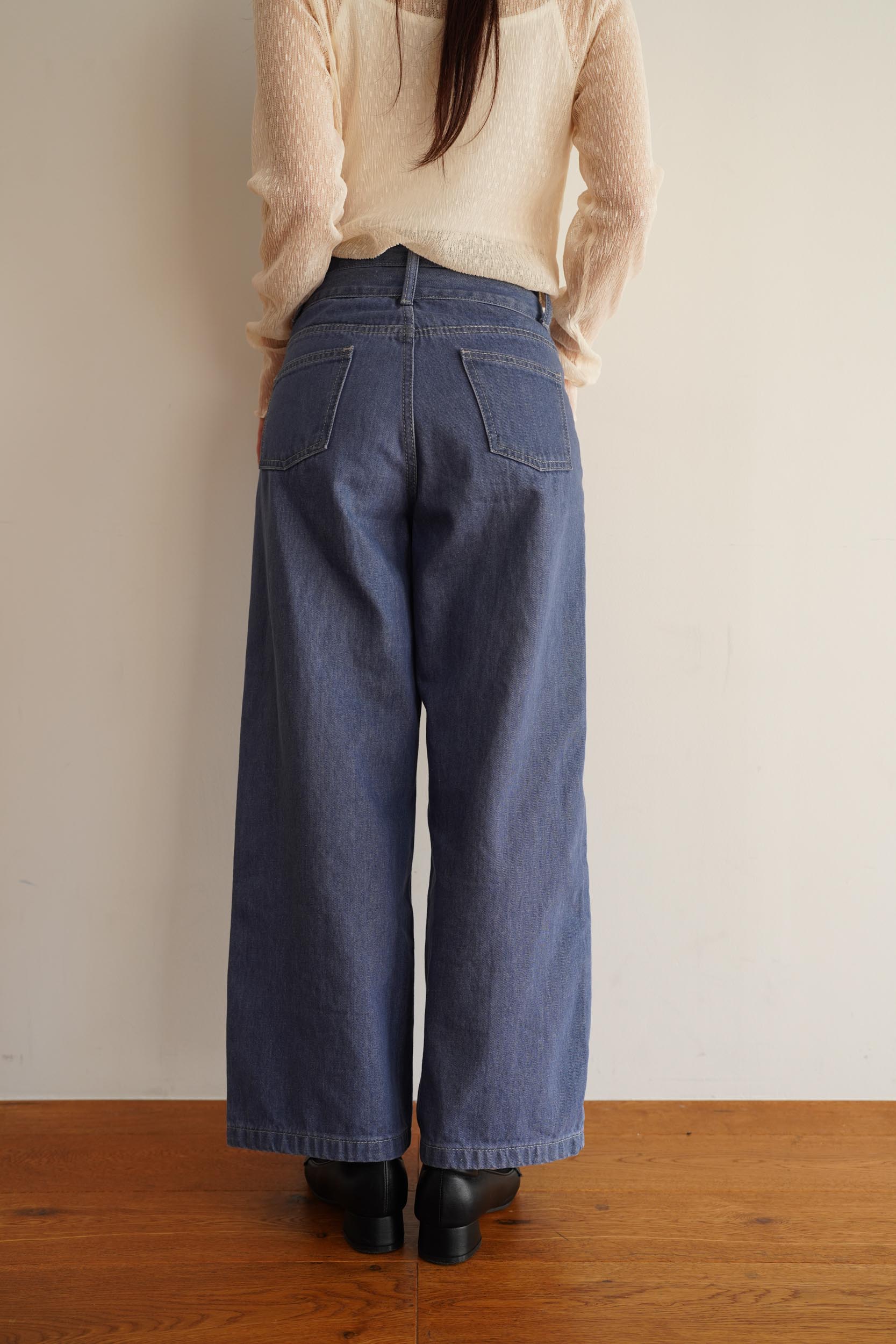 kikuri Double Belt Wide Denim Sサイズ Double Belt Wide Denim – kicuri
