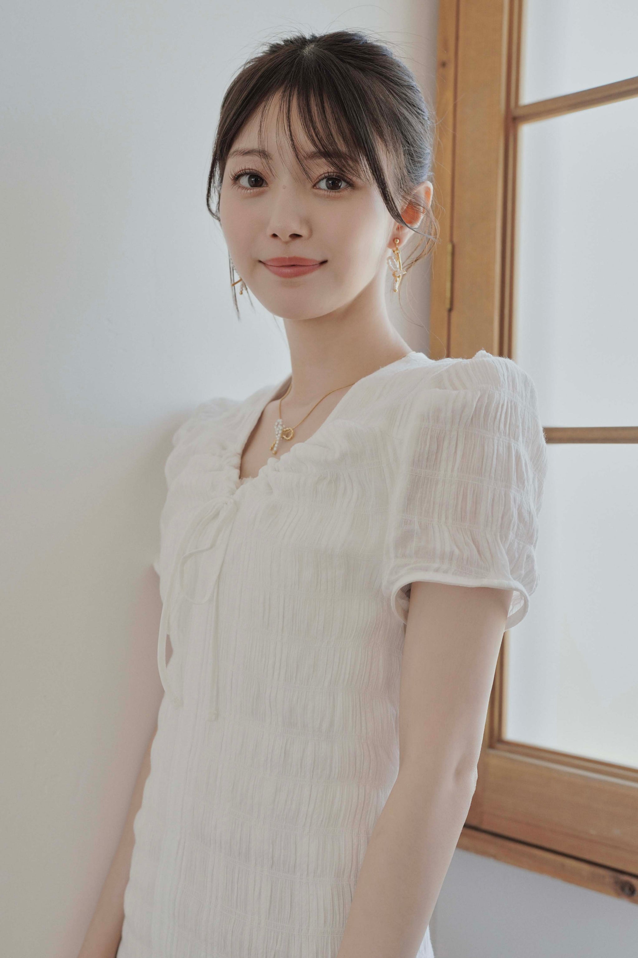 市川美織 × kicuri】Gather Fabric One-piece