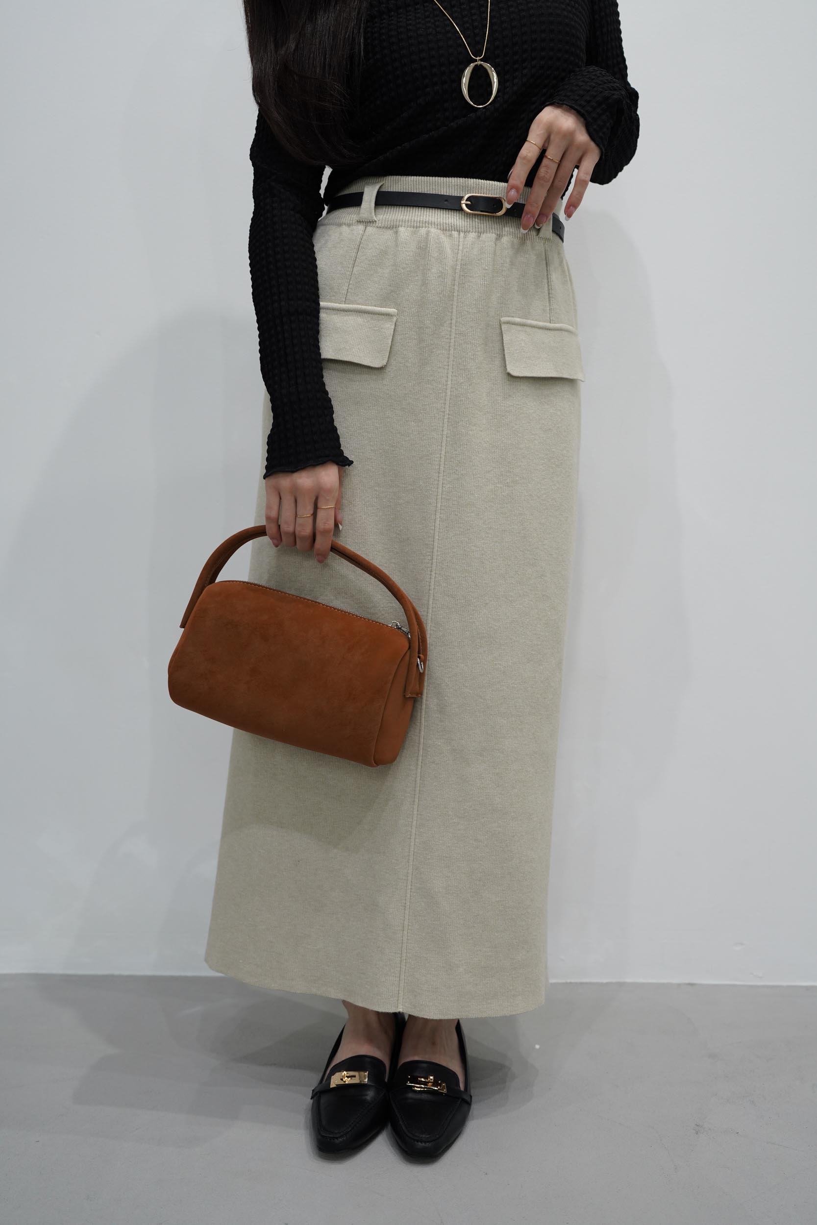 Wool Mix Knit Skirt – kicuri