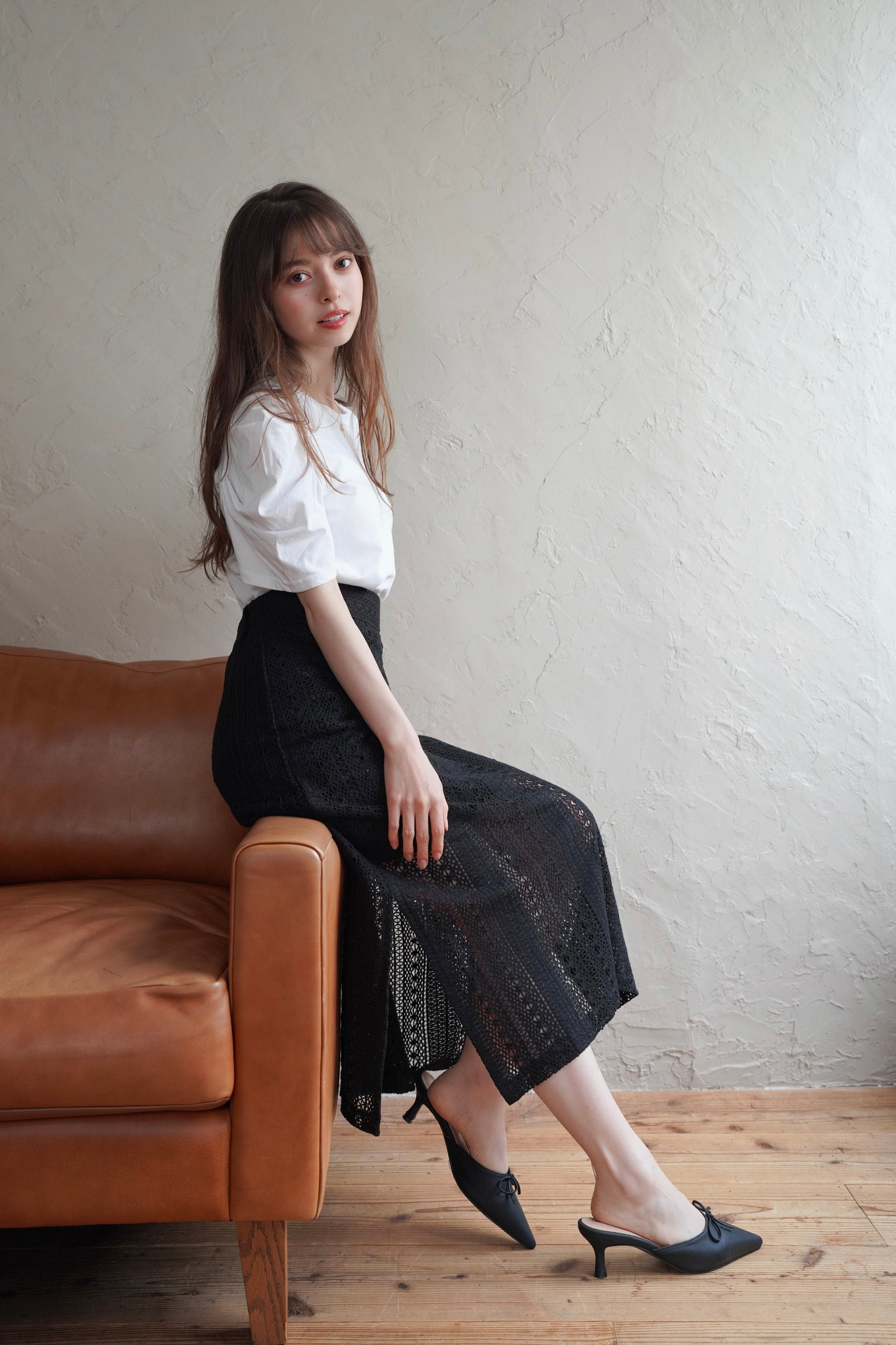 【CLANE】shaggy pencil skirt シャギーペンシルスカート CLANE クラネ shaggy pencil skirt レディース