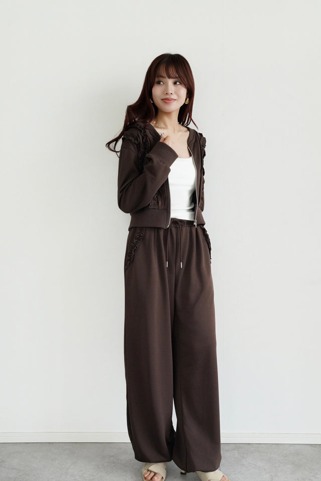 ［Limited Price］フリルディティールスウェットセットアップ(2set)