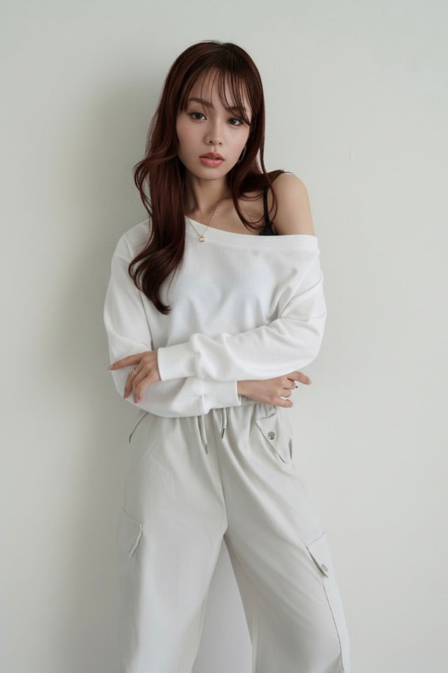 ワンショルスウェット×カーゴパンツ(2set)