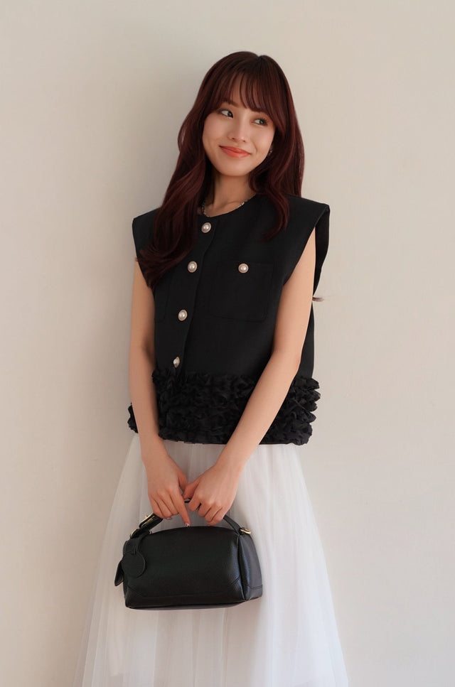 ［早割］ホイップフリルショートジレ