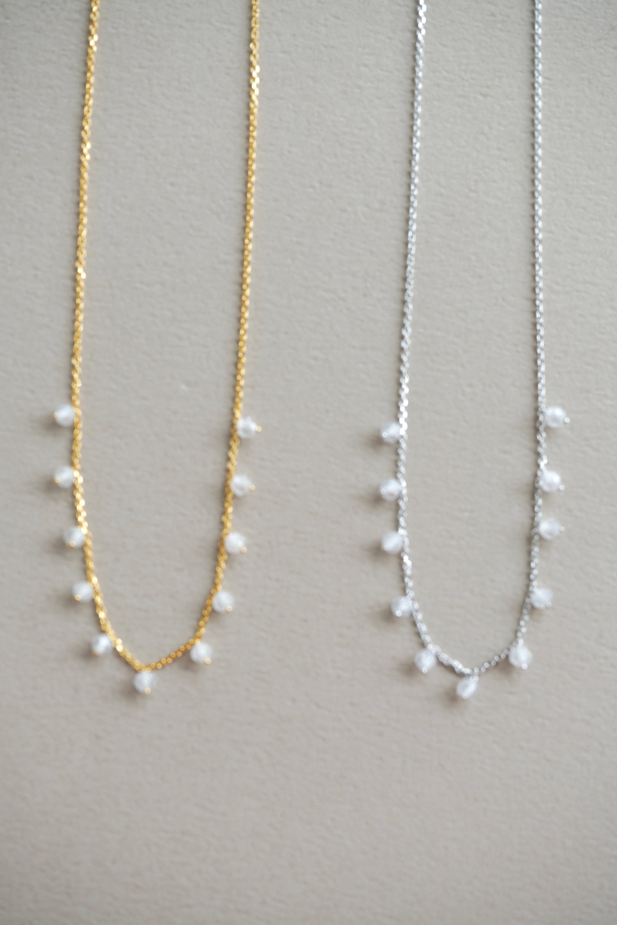 Silver925｝Silver Crystal Stone Necklace – kicuri