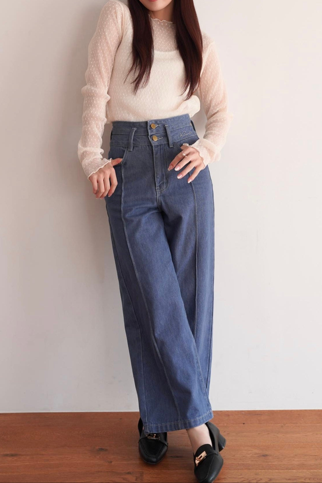 新品未使用 kicuri キクリDouble Belt Wide Denim Ｓ Double Belt Wide Denim – kicuri