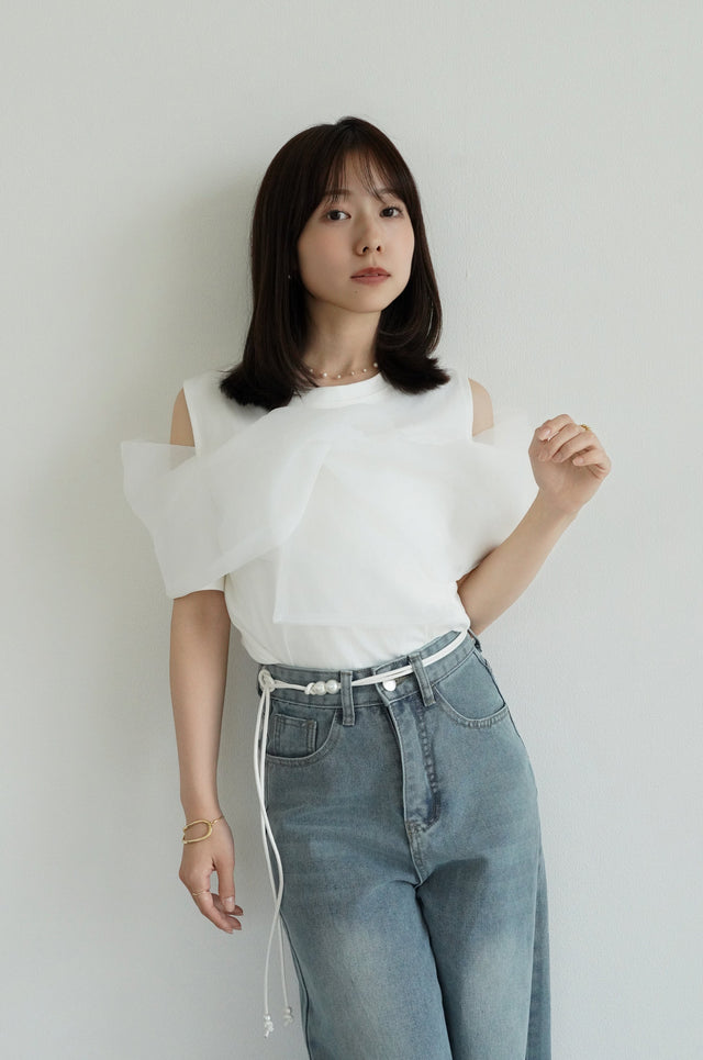 【早割】チュールレイヤードトップス(10%OFF)