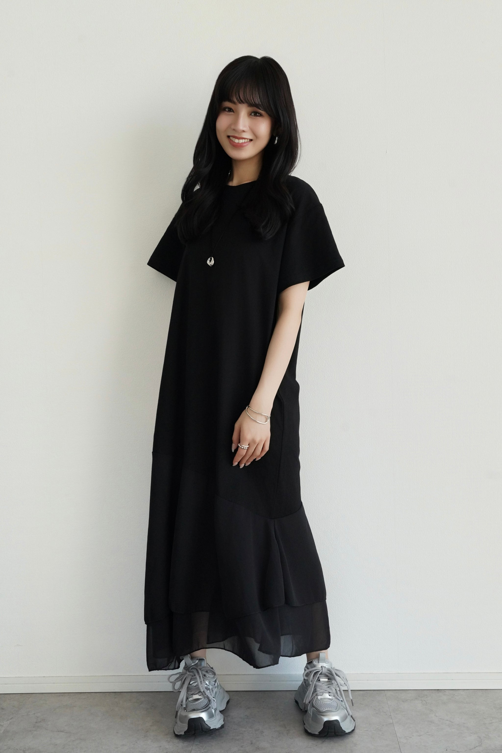 シフォンドッキングマキシワンピース – kicuri