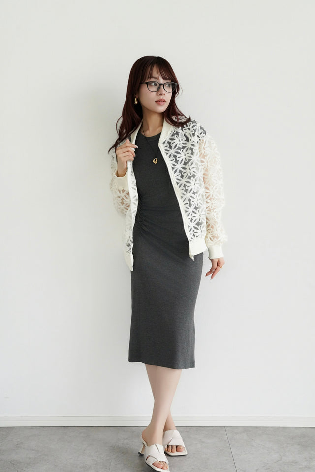 サイドシャーリングワンピース