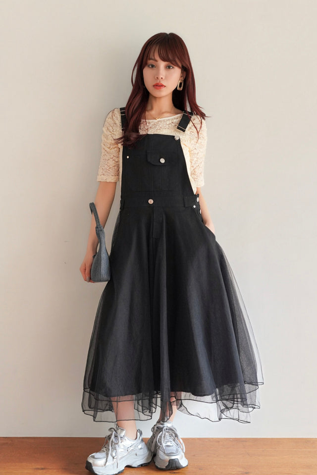 ［早割］チュールドッキングジャンパースカート