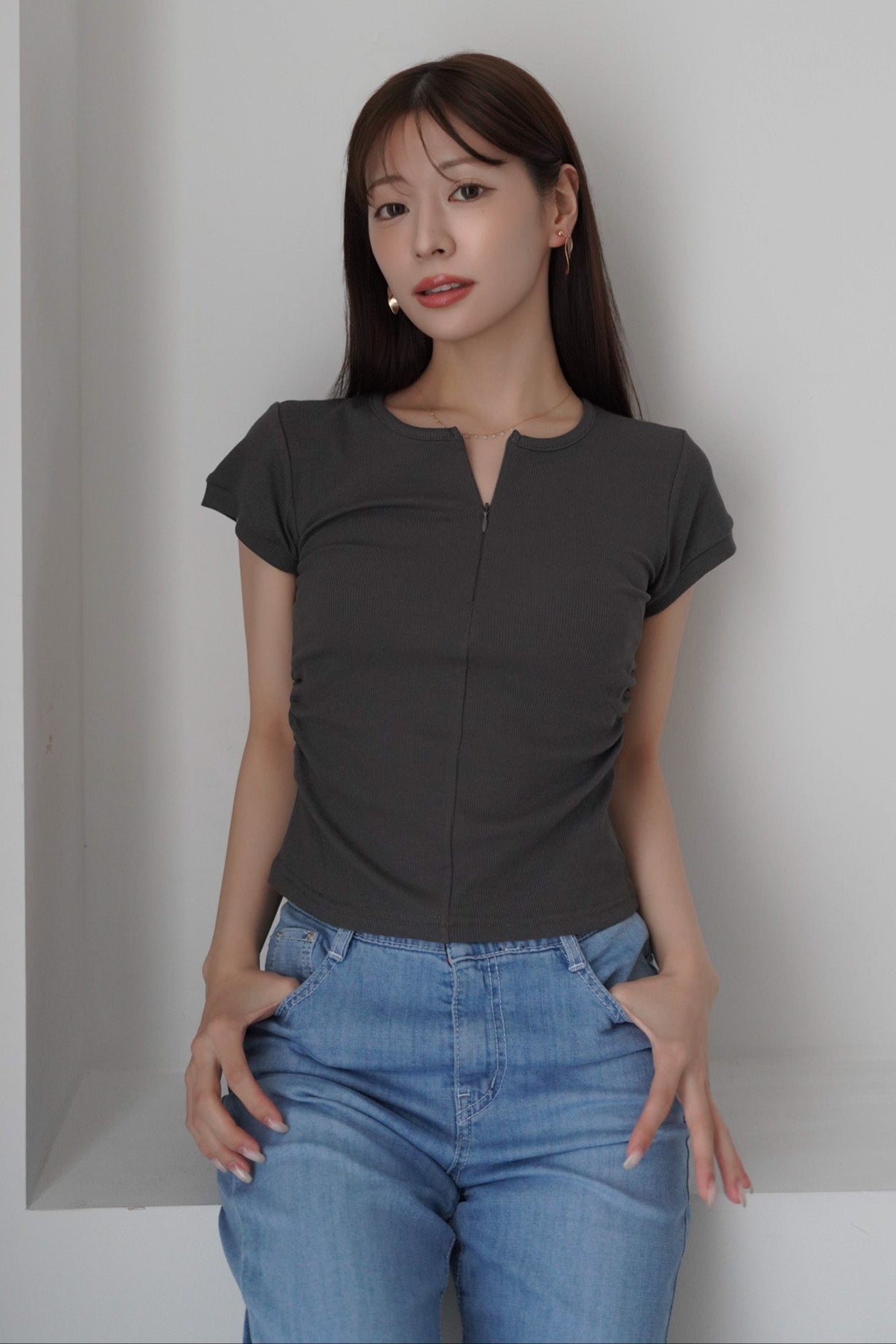 Front Zip T-shirt – kicuri