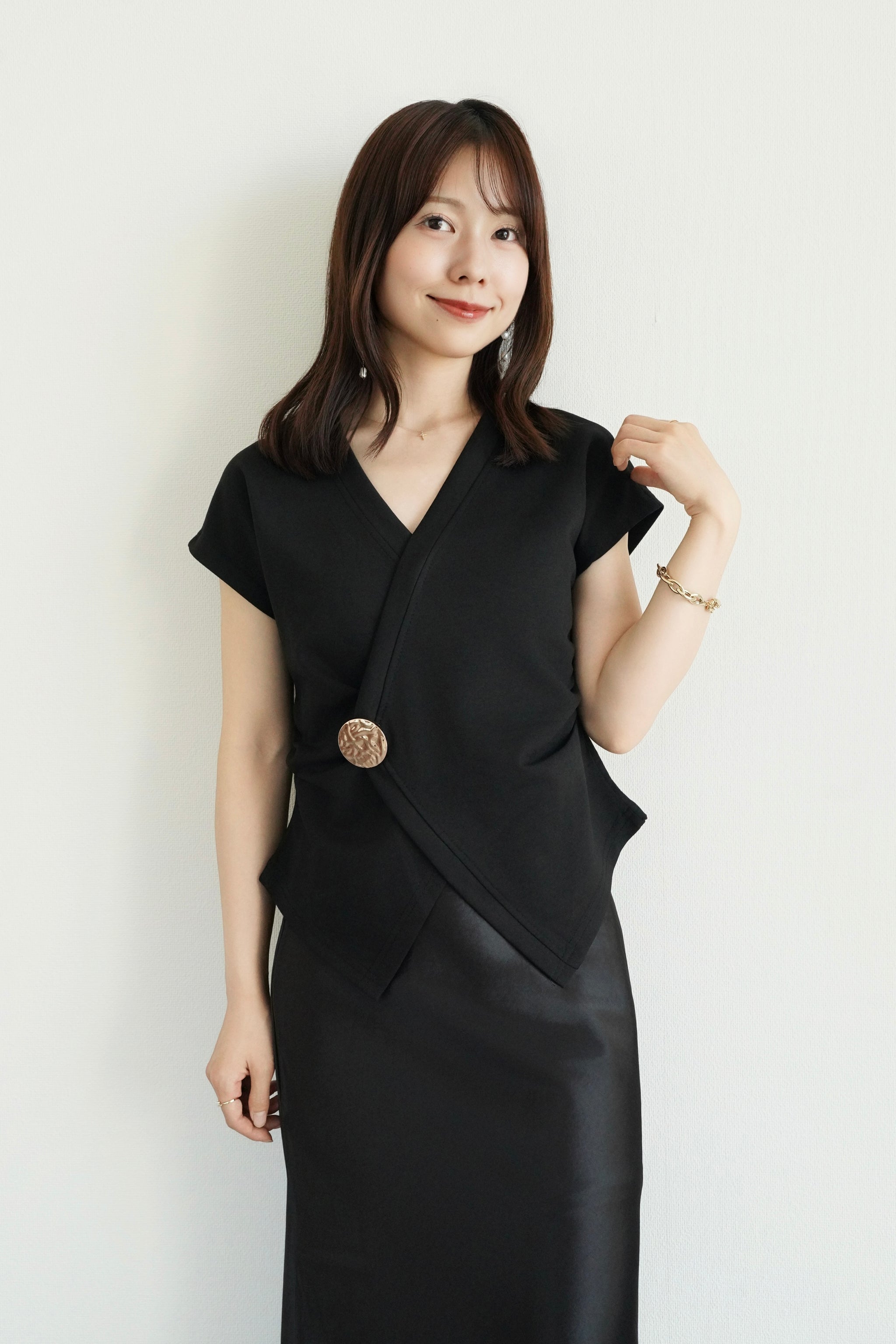 早割】COOLドレープカットソー×サテンマーメイドスカート(2set15%OFF