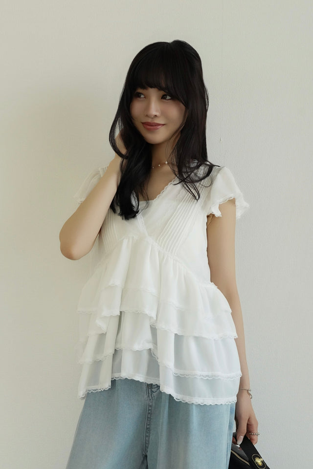 ［早割］シフォンティアードブラウス