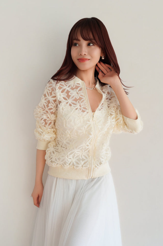 フラワーコードシアーブルゾン