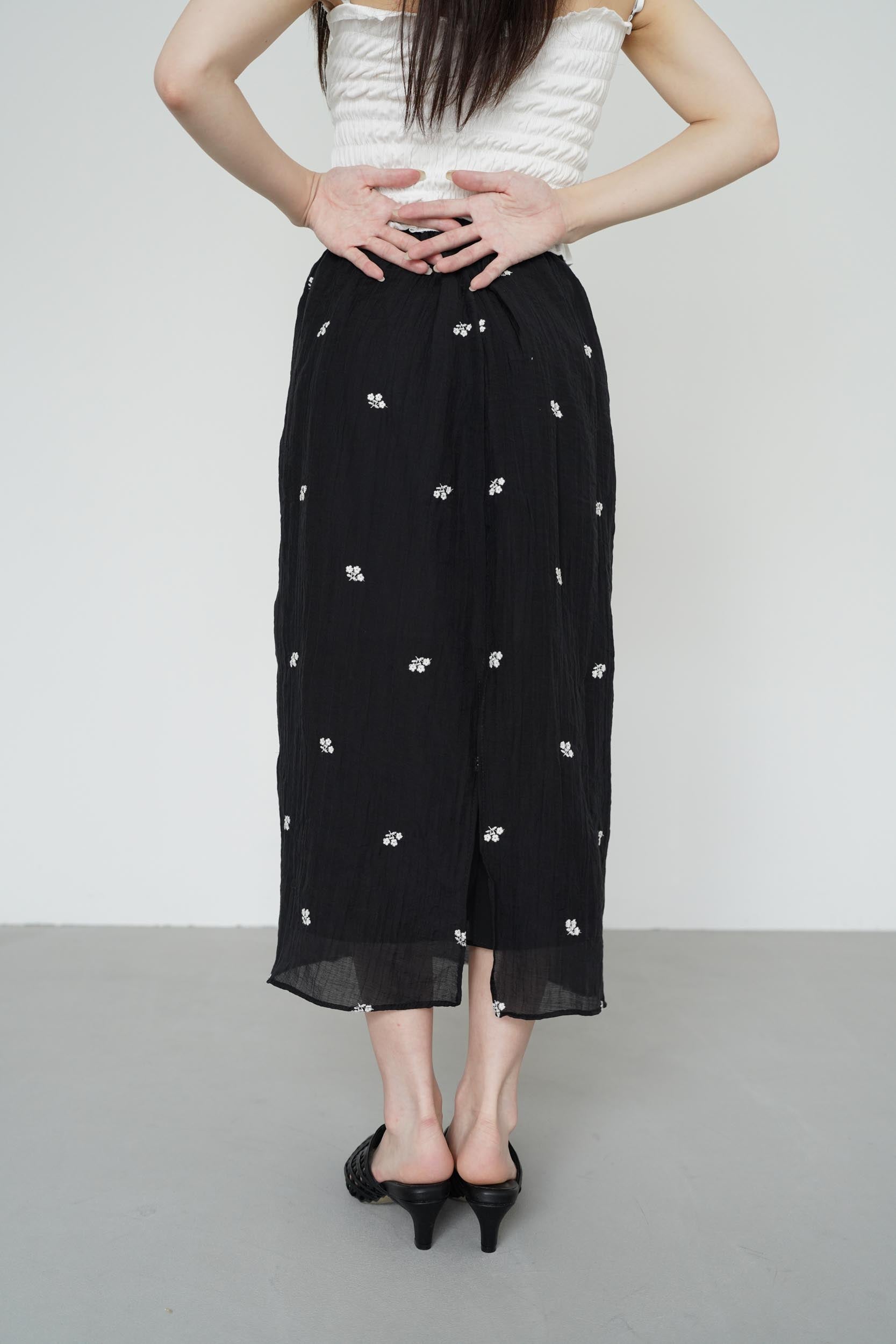 Flower Dot Sheer Skirt – kicuri