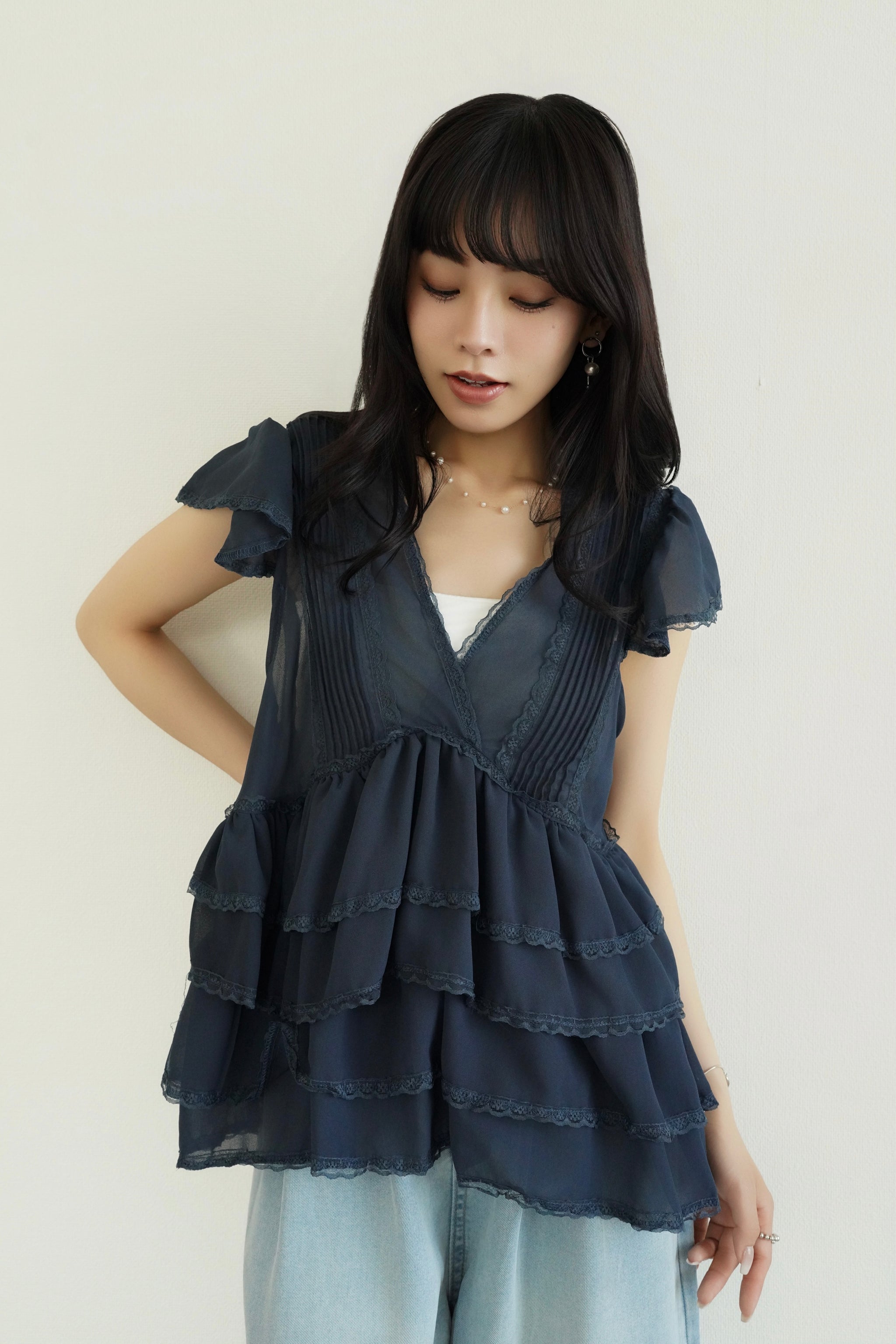 シフォンティアードブラウス – kicuri