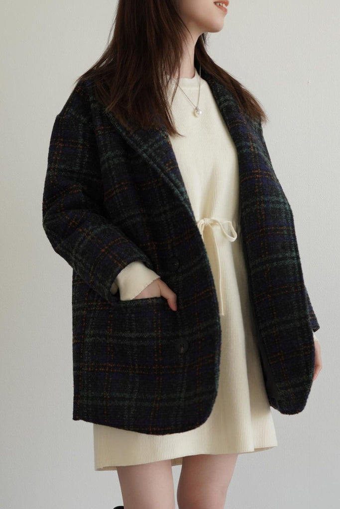 Bouclé Tweed Jacocoat – kicuri