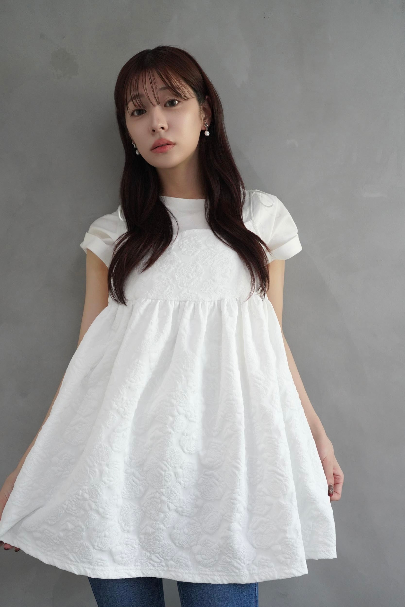 Flower jacquard camisole – kicuri