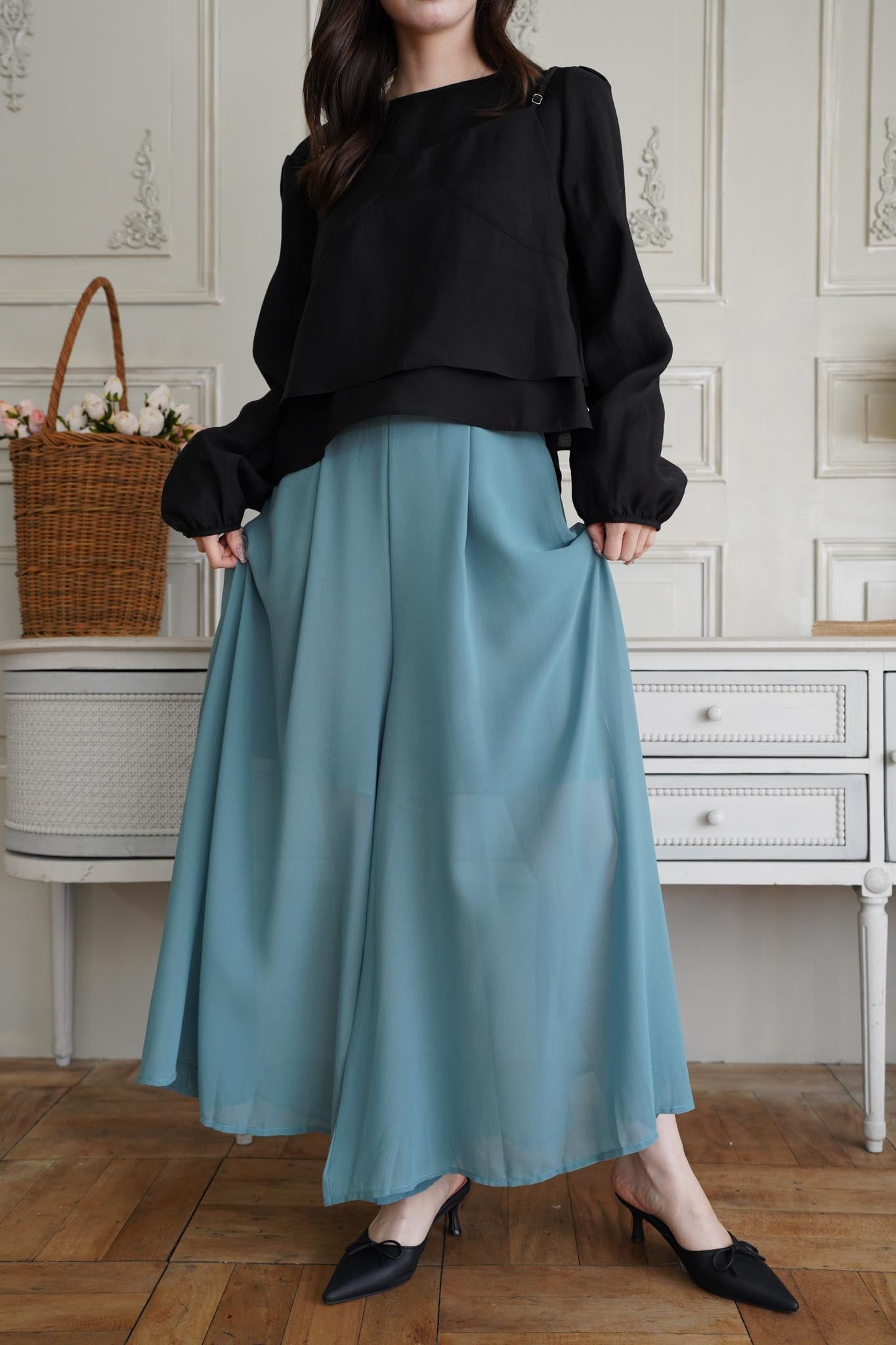Sheer Wide Pants – kicuri