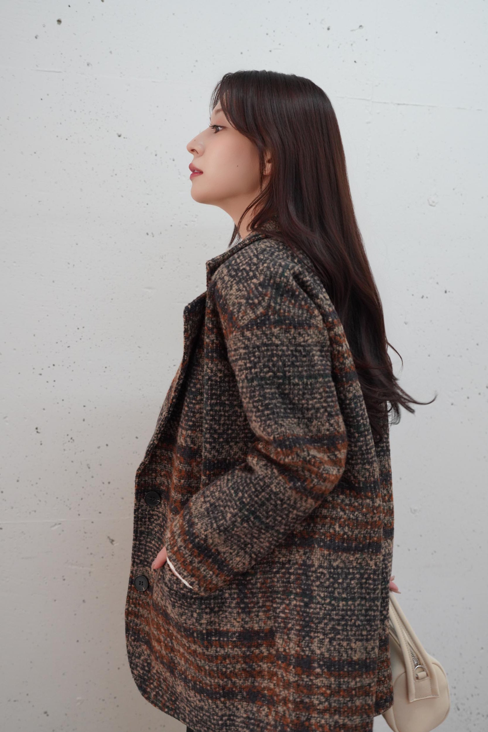 Bouclé Tweed Jacocoat – kicuri