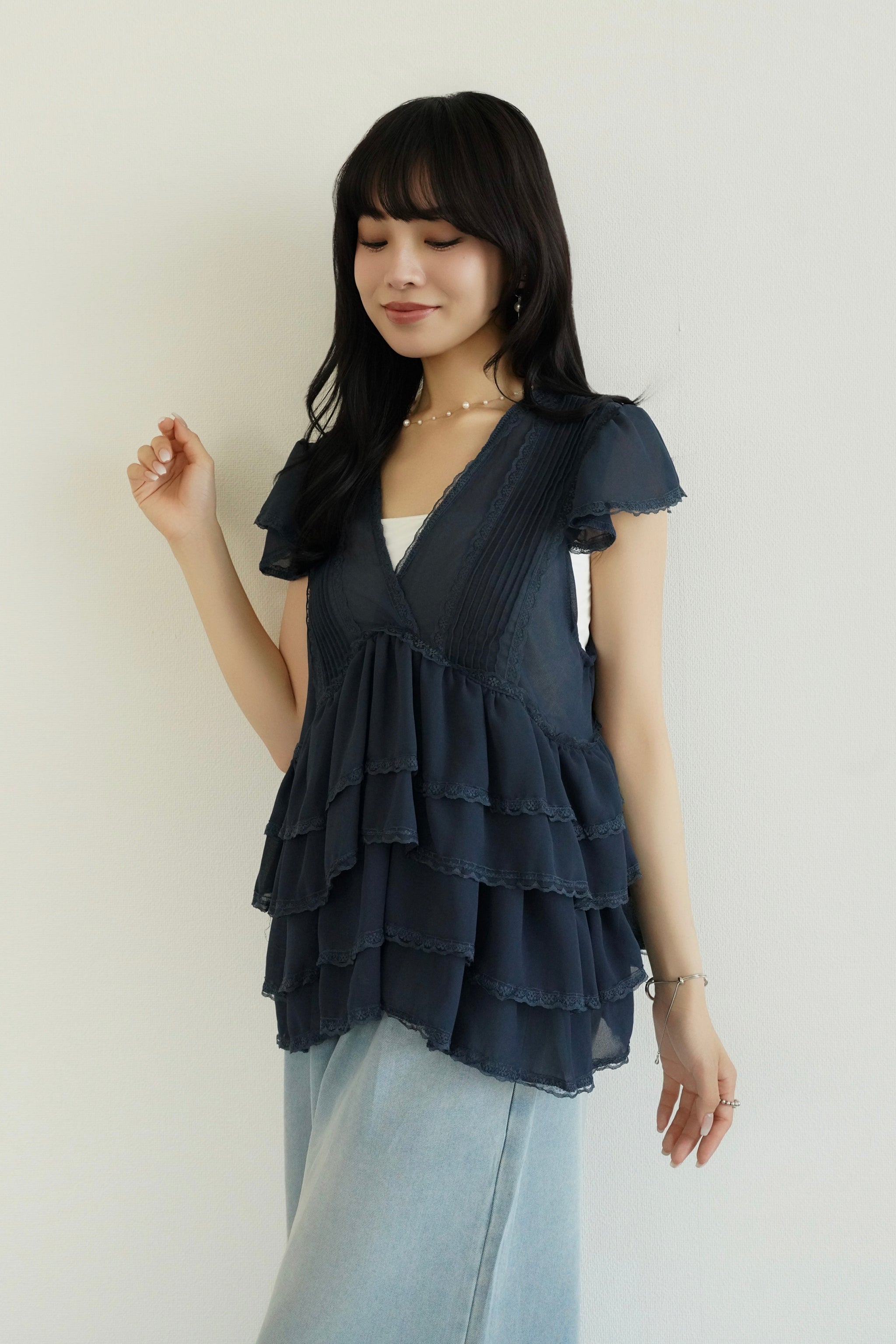 シフォンティアードブラウス – kicuri