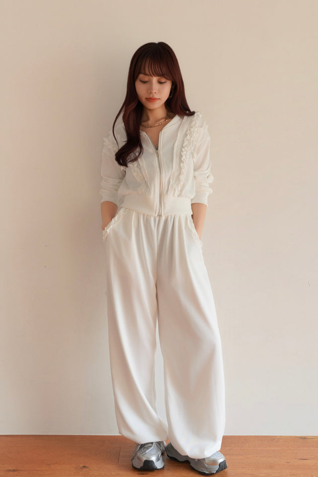 ［早割］フリルディティールスウェットセットアップ(2set)