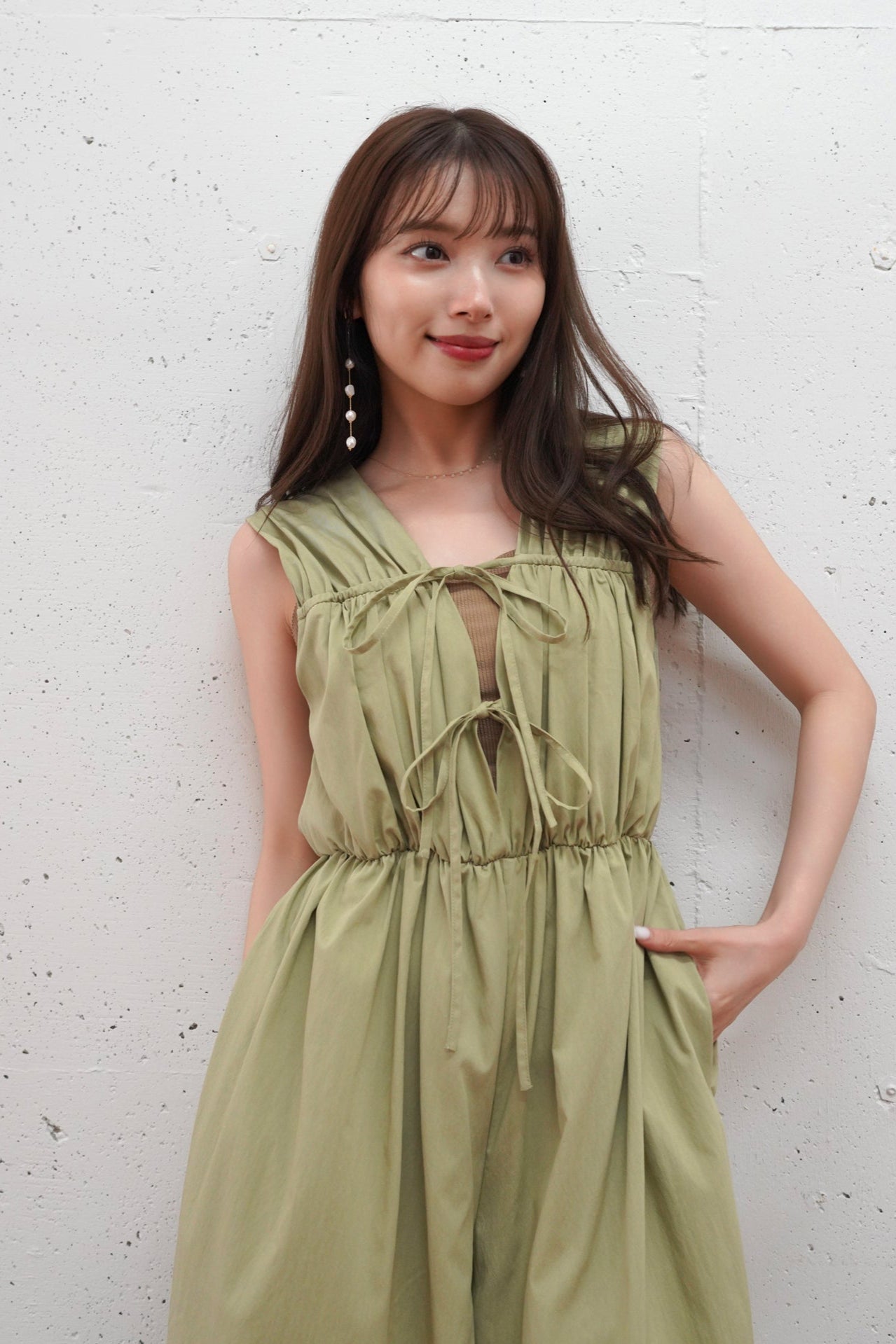 今期新作kicuri【ほぼ新品】Ribbon Gather オールインワン Ribbon Gather All-in-one – kicuri