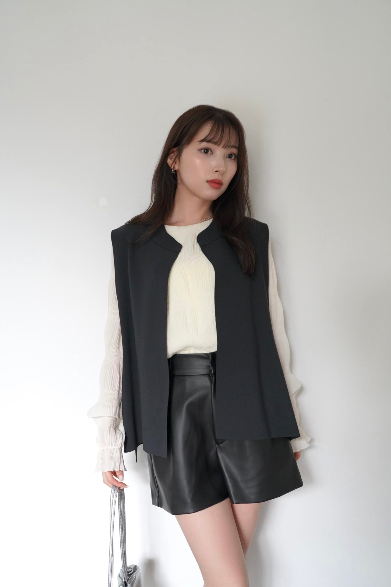 Laubeblanc Round cut gilet ベスト Round cut gilet – L'AUBE BLANC