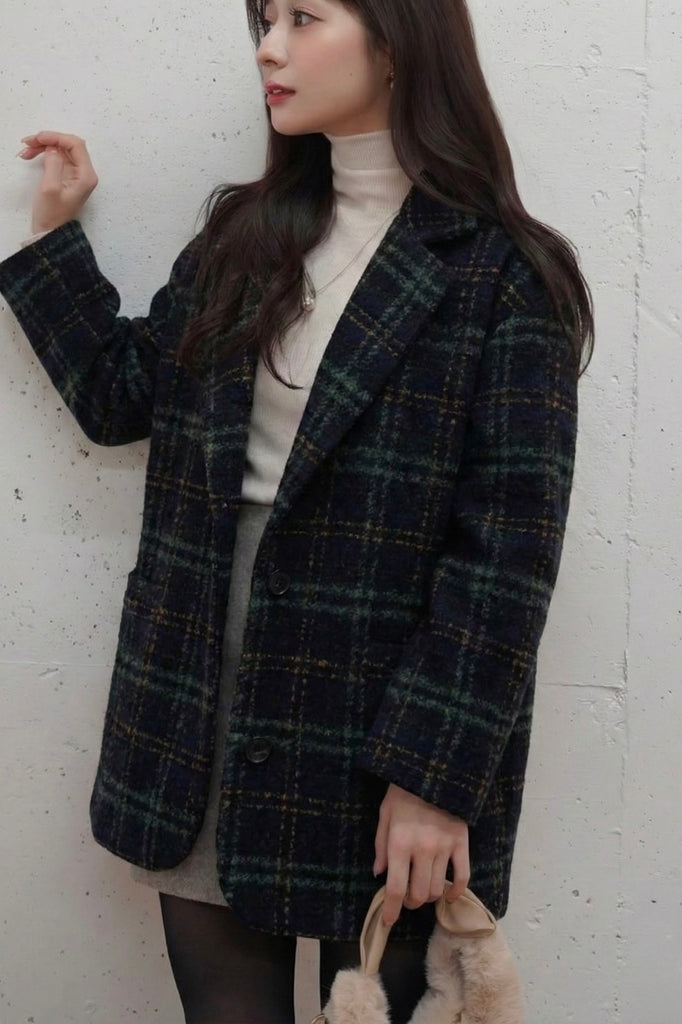 Bouclé Tweed Jacocoat – kicuri